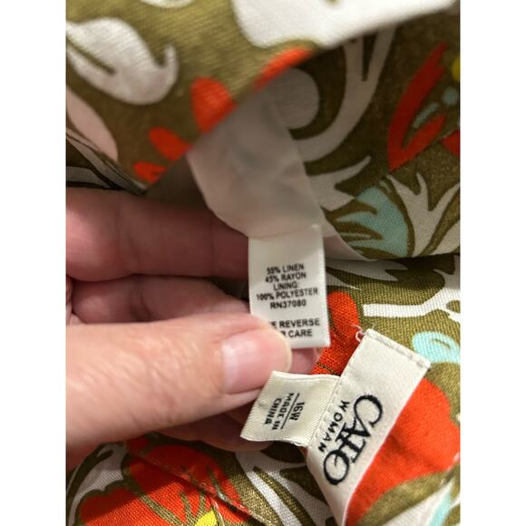 Cato women’s floral linen skirt, size 16w - Picture 8 of 10